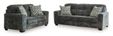 Lonoke Gunmetal Living Room Set / 2pc - Ornate Home