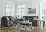 Lonoke Gunmetal Living Room Set / 2pc - Ornate Home