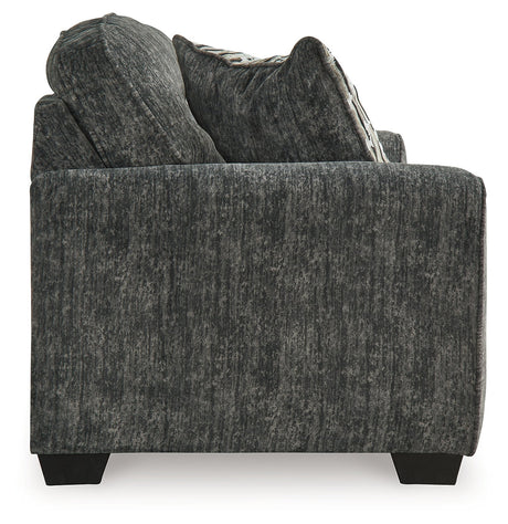 Lonoke Gunmetal Loveseat - Ornate Home