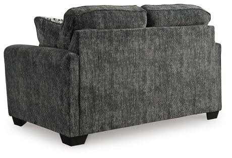 Lonoke Gunmetal Loveseat - Ornate Home