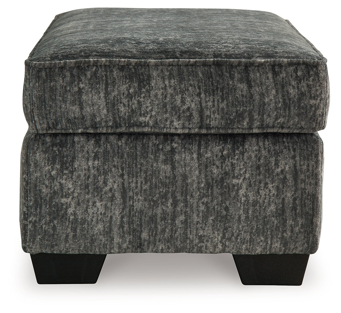 Lonoke Gunmetal Loveseat & Oversized Chair & Ottoman (Online Special Price) - Ornate Home
