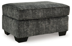 Lonoke Gunmetal Loveseat & Oversized Chair & Ottoman - Ornate Home