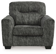 Lonoke Gunmetal Loveseat & Oversized Chair & Ottoman - Ornate Home