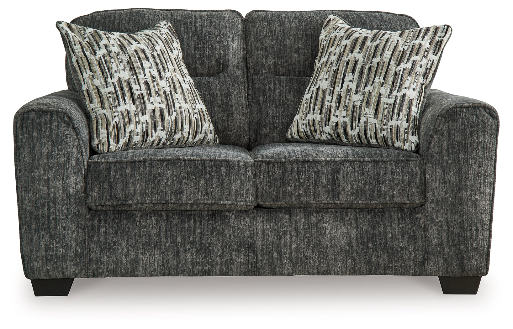 Lonoke Gunmetal Loveseat & Oversized Chair & Ottoman - Ornate Home