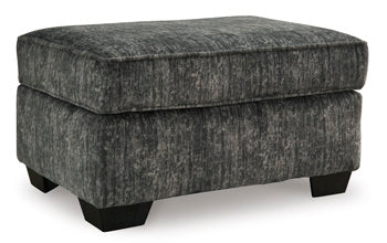 Lonoke Gunmetal Ottoman (Online Special Price) - Ornate Home