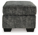 Lonoke Gunmetal Ottoman - Ornate Home