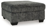Lonoke Gunmetal Oversized Accent Ottoman - Ornate Home