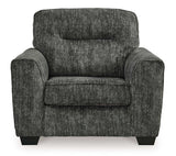Lonoke Gunmetal Oversized Chair & Ottoman - Ornate Home