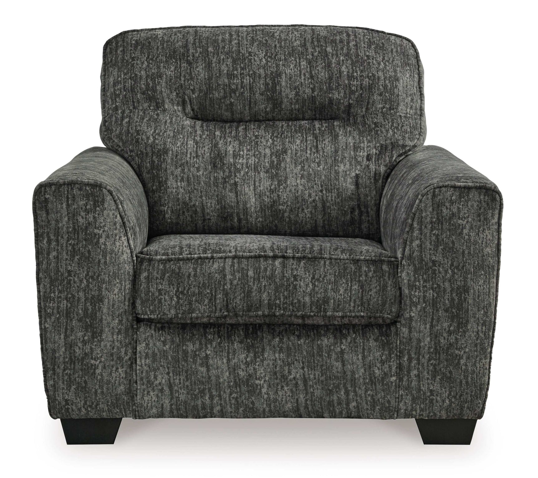 Lonoke Gunmetal Oversized Chair & Ottoman - Ornate Home