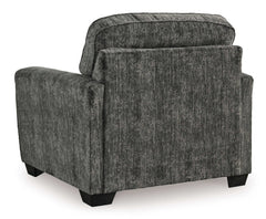 Lonoke Gunmetal Oversized Chair & Ottoman - Ornate Home