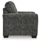 Lonoke Gunmetal Oversized Chair and Ottoman (Online Special Price) - Ornate Home