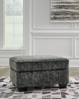 Lonoke Gunmetal Oversized Chair and Ottoman (Online Special Price) - Ornate Home