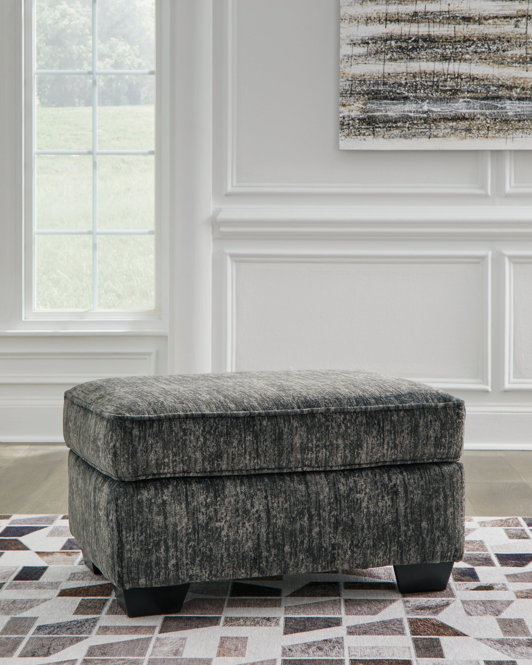 Lonoke Gunmetal Oversized Chair and Ottoman (Online Special Price) - Ornate Home