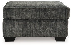 Lonoke Gunmetal Oversized Chair and Ottoman - Ornate Home