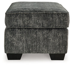Lonoke Gunmetal Oversized Chair and Ottoman - Ornate Home