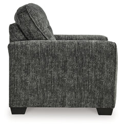 Lonoke Gunmetal Oversized Chair and Ottoman - Ornate Home