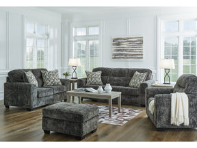 Lonoke Gunmetal Sofa, Loveseat, Oversized Chair and Ottoman (Online Special Price) - Ornate Home