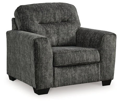 Lonoke Gunmetal Sofa, Loveseat, Oversized Chair and Ottoman - Ornate Home