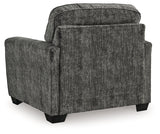 Lonoke Gunmetal Sofa, Loveseat, Oversized Chair and Ottoman - Ornate Home