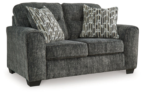 Lonoke Gunmetal Sofa, Loveseat, Oversized Chair and Ottoman - Ornate Home
