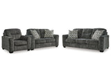 Lonoke Gunmetal Sofa, Loveseat and Oversized Chair (Online Special Price) - Ornate Home