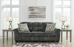Lonoke Gunmetal Sofa, Loveseat and Oversized Chair - Ornate Home