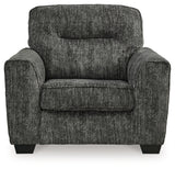 Lonoke Gunmetal Sofa, Oversized Chair and Ottoman - Ornate Home