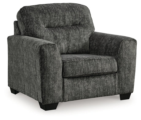 Lonoke Gunmetal Sofa, Oversized Chair and Ottoman - Ornate Home