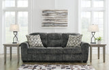 Lonoke Gunmetal Sofa, Oversized Chair and Ottoman - Ornate Home