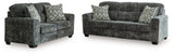Lonoke Gunmetal Sofa and Loveseat (Online Special Price) - Ornate Home