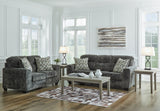 Lonoke Gunmetal Sofa and Loveseat (Online Special Price) - Ornate Home