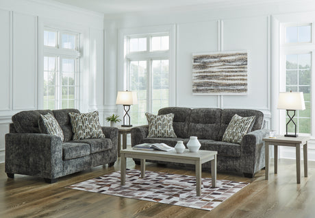 Lonoke Gunmetal Sofa and Loveseat - Ornate Home