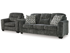 Lonoke Gunmetal Sofa and Oversized Chair (Online Special Price) - Ornate Home