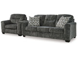 Lonoke Gunmetal Sofa and Oversized Chair - Ornate Home