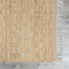 Lonut Checkered Jute Area Rug - Clearance - Ornate Home