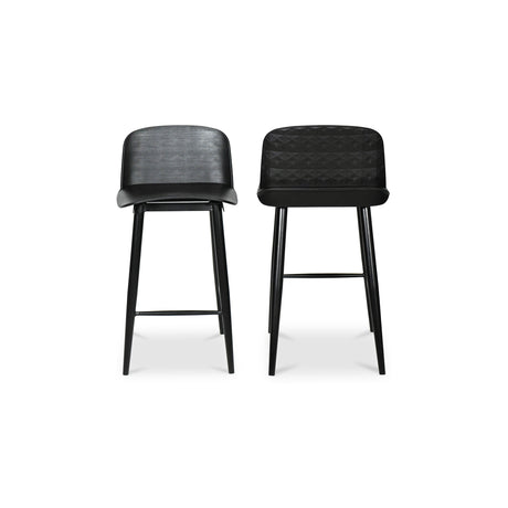 Looey Black Counter Stool (Set of 2) - Ornate Home