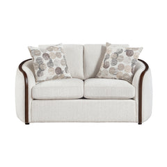 Loom White Loveseat - Ornate Home