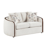 Loom White Loveseat - Ornate Home