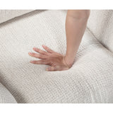 Loom White Loveseat - Ornate Home