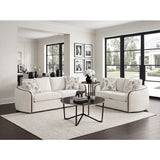 Loom White Loveseat - Ornate Home