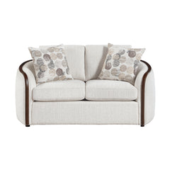Loom White Loveseat - Ornate Home