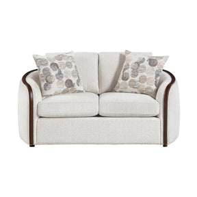 Loom White Loveseat - Ornate Home