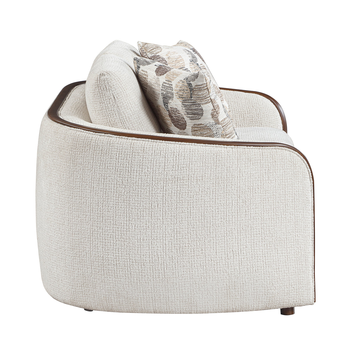 Loom White Loveseat - Ornate Home