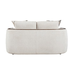 Loom White Loveseat - Ornate Home