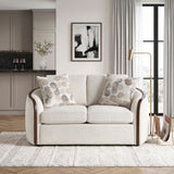 Loom White Loveseat - Ornate Home