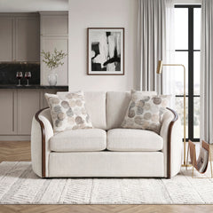 Loom White Loveseat - Ornate Home