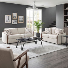 Loom White Loveseat - Ornate Home