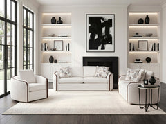Loom White Loveseat - Ornate Home