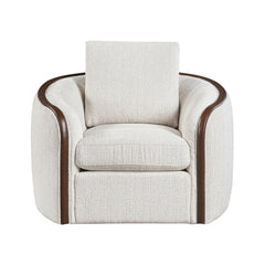 Loom White Swivel Chair - Ornate Home