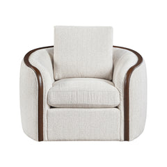 Loom White Swivel Chair - Ornate Home
